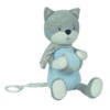 Tex Bubble Gum Boîte à Musique Renard Gris Rose 30 Cm -Jouets En Peluche Boutique 040