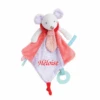 Baby'Nat - Les Super Doudous - Doudou Plat Souris Rose 40 Cm -Jouets En Peluche Boutique 1 7