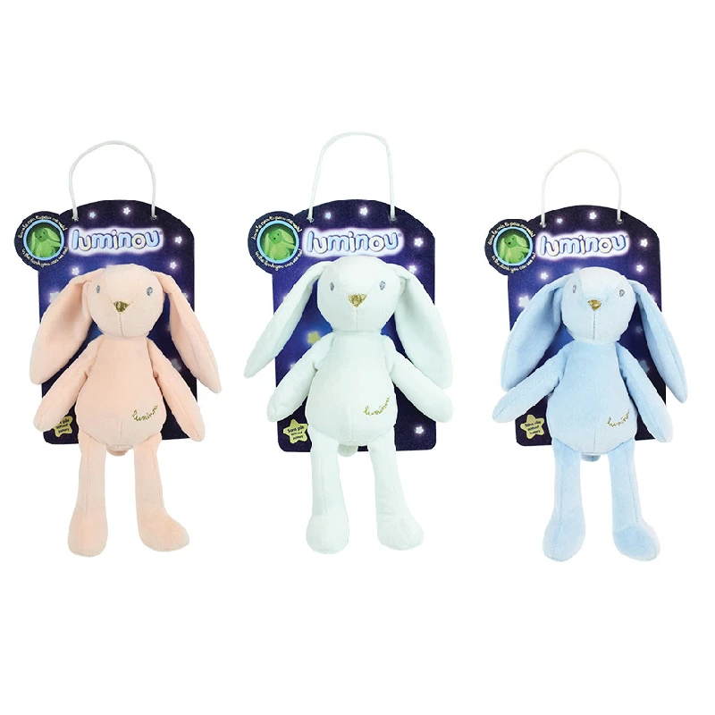 Jemini - Luminou - Peluche Luminescente Lapin Bleu 20 Cm 5 Jemini - Luminou - Peluche Luminescente Lapin Bleu 20 Cm – Image 3