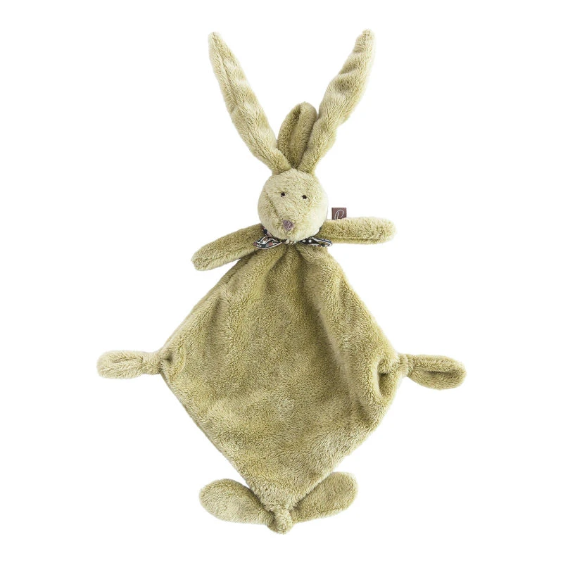 Dimpel - Flo Le Lapin - Doudou Avec Attache-sucette Vert 25 Cm 4 Dimpel - Flo Le Lapin - Doudou Avec Attache-sucette Vert 25 Cm – Image 2