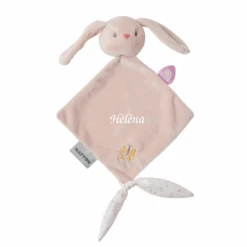 Nattou - Alice Et Pomme - Mini Doudou Lapin Rose 22 Cm