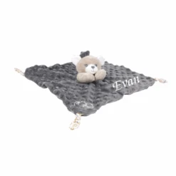 MGM - Dodo D'amour Doudou Plat Ours Gris Foncé 25 Cm