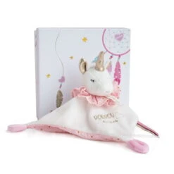 Doudou Et Compagnie - Attrape-rêve Doudou Licorne Rose Blanc