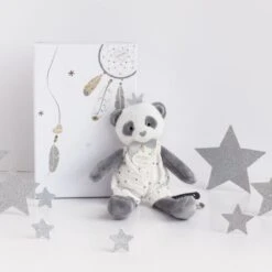 Doudou Et Compagnie - Attrape-rêve Peluche Panda Gris Blanc 20 Cm -Jouets En Peluche Boutique attrapereve20peluche20panda20gris20blanc202020cm 2