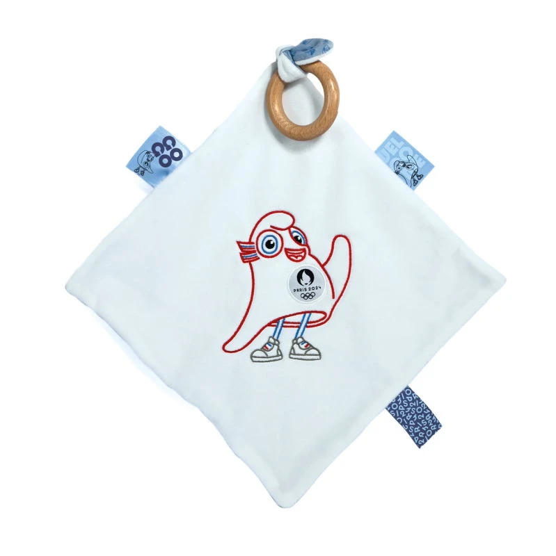Doudou Et Compagnie - Doudou Avec Anneau Bois Mascotte JO Paris 2024 - 25 Cm 3 Doudou Et Compagnie - Doudou Avec Anneau Bois Mascotte JO Paris 2024 - 25 Cm