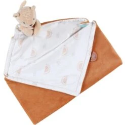 Noukie's - Babou Et Kendi - Doudou Couverture Ours Beige Caramel 50 X 50 Cm -Jouets En Peluche Boutique babou20et20kendi2020couverture20ours20beige20caramel205020x205020cm 2