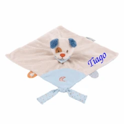 Nattou - Bob & Jim - Doudou Plat Chien Beige 25 Cm