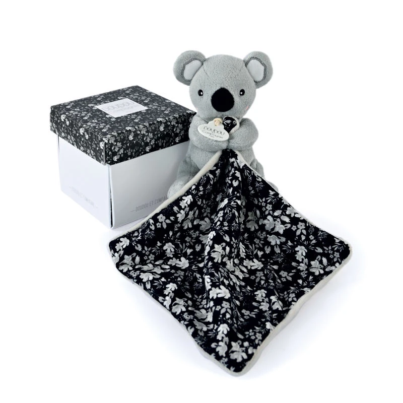 Doudou Et Compagnie - Boh'Aime - Peluche Avec Doudou Koala Noir Blanc Liberty 4 Doudou Et Compagnie - Boh'Aime - Peluche Avec Doudou Koala Noir Blanc Liberty – Image 2