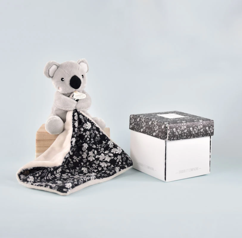 Doudou Et Compagnie - Boh'Aime - Peluche Avec Doudou Koala Noir Blanc Liberty 3 Doudou Et Compagnie - Boh'Aime - Peluche Avec Doudou Koala Noir Blanc Liberty