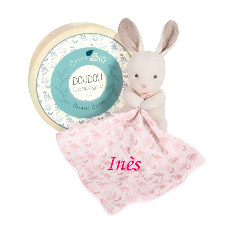 Doudou Et Compagnie - Botanic - Peluche Avec Doudou BIO Lapin Rose 15 Cm 3 Doudou Et Compagnie - Botanic - Peluche Avec Doudou BIO Lapin Rose 15 Cm