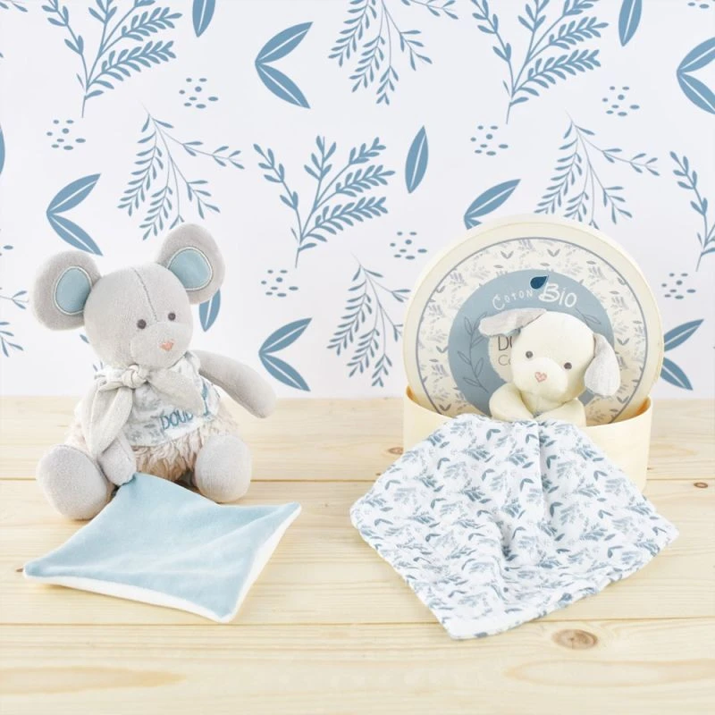 Doudou Et Compagnie - Botanic - Peluche Avec Doudou BIO Souris Vert 22 Cm 6 Doudou Et Compagnie - Botanic - Peluche Avec Doudou BIO Souris Vert 22 Cm – Image 4