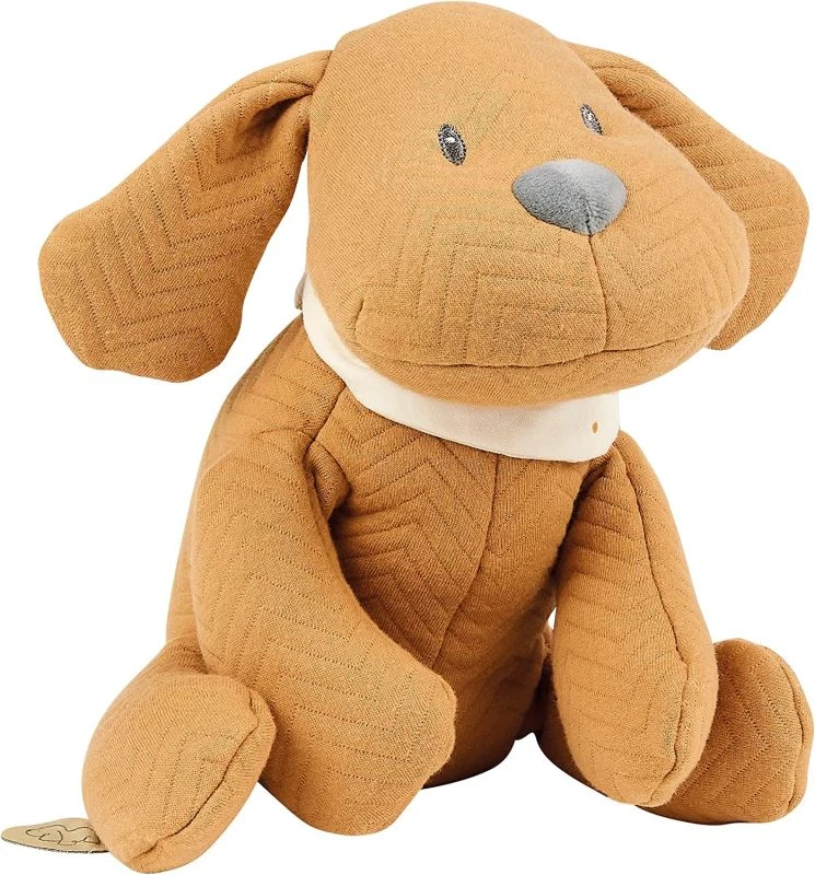 Nattou - Charlie Le Chien - Peluche Jacquard Jaune Caramel 30 Cm 4 Nattou - Charlie Le Chien - Peluche Jacquard Jaune Caramel 30 Cm – Image 2