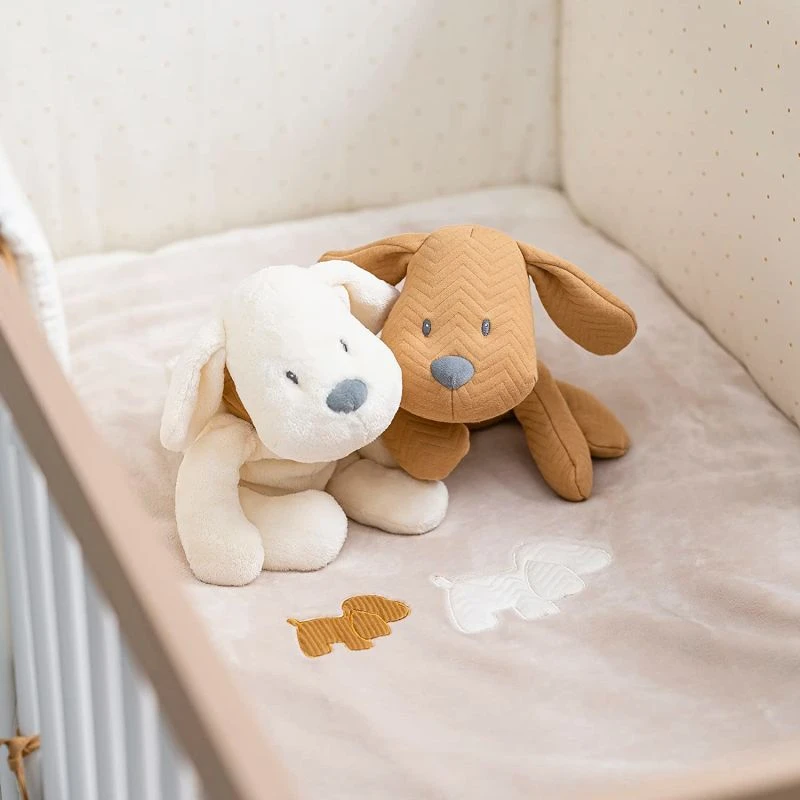 Nattou - Charlie Le Chien - Peluche Jacquard Jaune Caramel 30 Cm 6 Nattou - Charlie Le Chien - Peluche Jacquard Jaune Caramel 30 Cm – Image 4