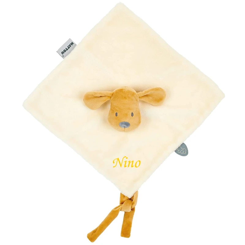 Nattou - Charlie Le Chien - Doudou Plat Jaune Vanille 25 Cm 3 Nattou - Charlie Le Chien - Doudou Plat Jaune Vanille 25 Cm