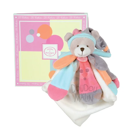 Doudou Et Compagnie Collector Ours Pêche Fraise Plat Carré Gris Rose Bleu Orange 3 Doudou Et Compagnie Collector Ours Pêche Fraise Plat Carré Gris Rose Bleu Orange