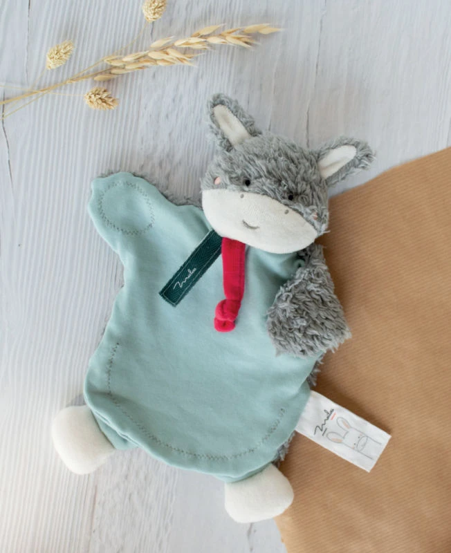 Maïlou Tradition - Coton Bio & Made In France - Marionnette âne 25 Cm 2 Maïlou Tradition - Coton Bio & Made In France - Marionnette âne 25 Cm