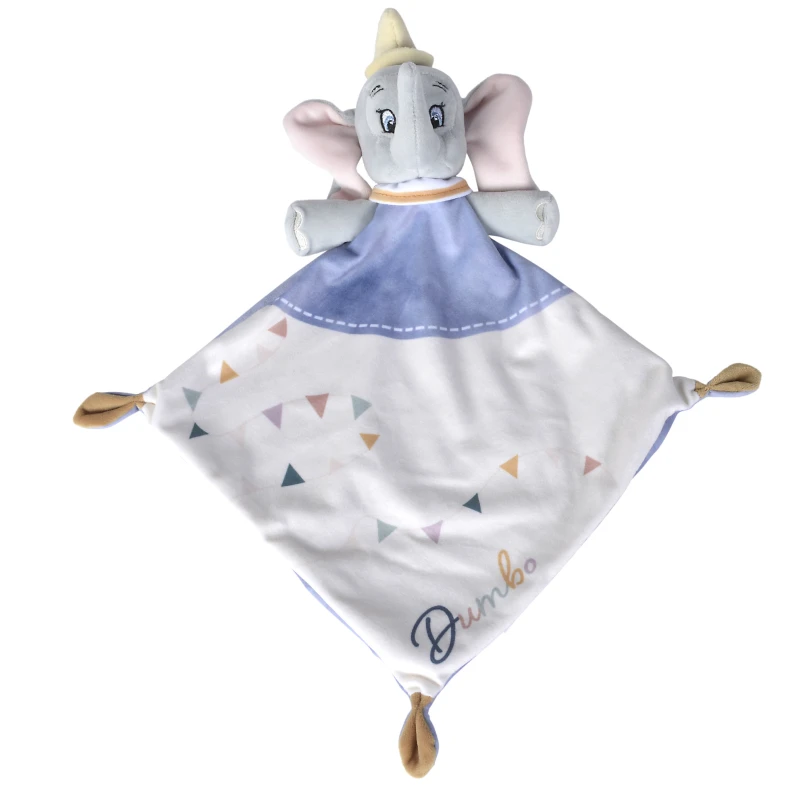 Disney - Dumbo L'éléphant - Doudou Plat Bleu Blanc 25 Cm 4 Disney - Dumbo L'éléphant - Doudou Plat Bleu Blanc 25 Cm – Image 2