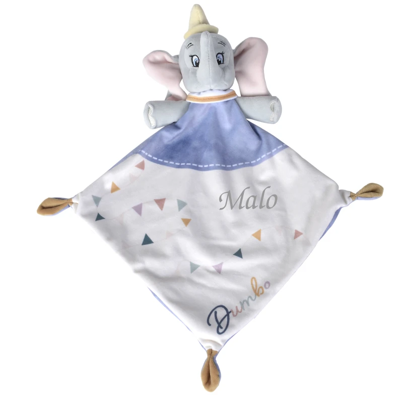 Disney - Dumbo L'éléphant - Doudou Plat Bleu Blanc 25 Cm 3 Disney - Dumbo L'éléphant - Doudou Plat Bleu Blanc 25 Cm