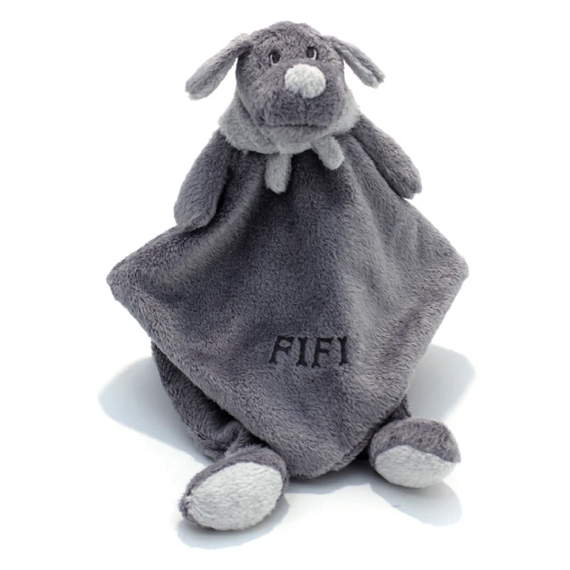 Dimpel Fifi Le Chien Doudou Plat Gris Foncé 3 Dimpel Fifi Le Chien Doudou Plat Gris Foncé