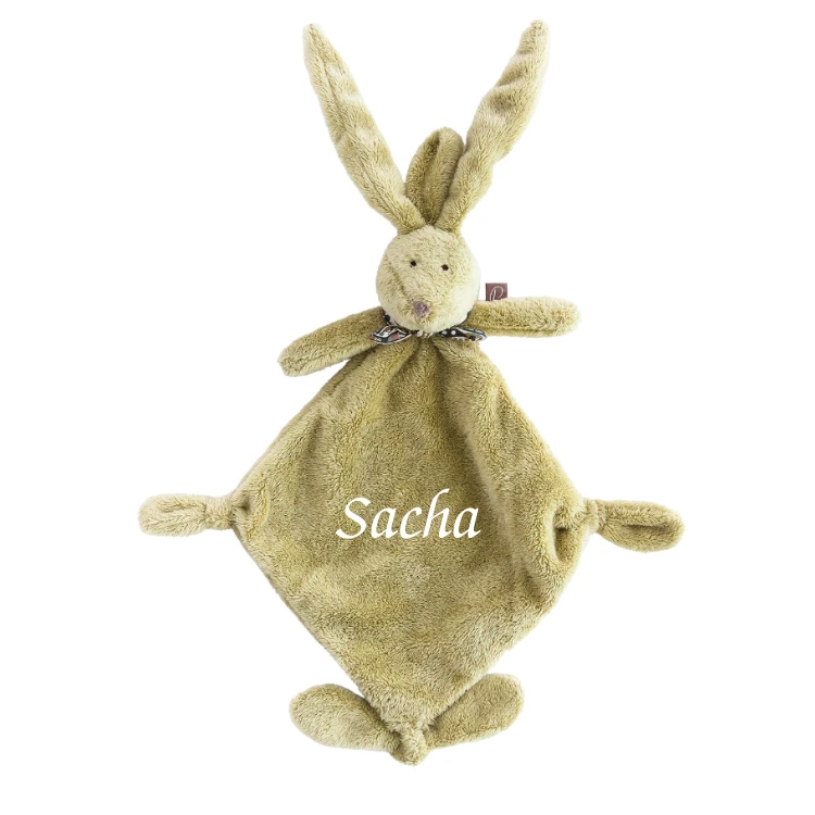 Dimpel - Flo Le Lapin - Doudou Avec Attache-sucette Vert 25 Cm 3 Dimpel - Flo Le Lapin - Doudou Avec Attache-sucette Vert 25 Cm