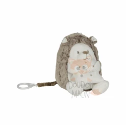 Tex Forest Peluche Musicale Hérisson Marron Blanc 25 Cm