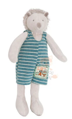 Moulin Roty La Grande Famille Léon Le Hérisson Mini Peluche Bleu Gris