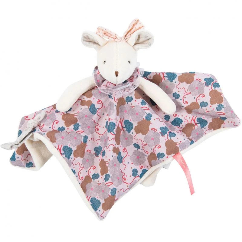 Moulin Roty - Il était Une Fois - Lala La Souris Doudou Plat Rose Fleur 25 Cm 3 Moulin Roty - Il était Une Fois - Lala La Souris Doudou Plat Rose Fleur 25 Cm