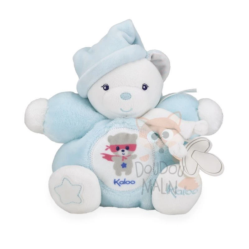 Kaloo - Imagine - Doudou Peluche Ours Bleu Blanc 18 Cm 3 Kaloo - Imagine - Doudou Peluche Ours Bleu Blanc 18 Cm