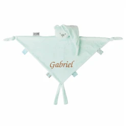 Nattou Lapidou Maxi Doudou Plat écoconçu Ours Vert Menthe 40 Cm