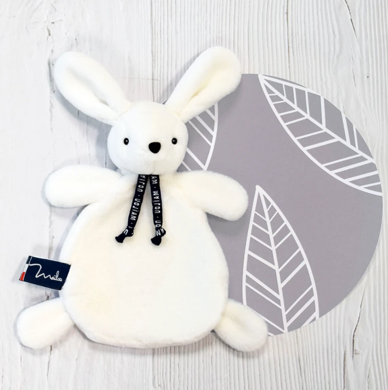 Maïlou Tradition - Lapin Dorlotin Fabriqué En France - Doudou Blanc 25 Cm 3 Maïlou Tradition - Lapin Dorlotin Fabriqué En France - Doudou Blanc 25 Cm