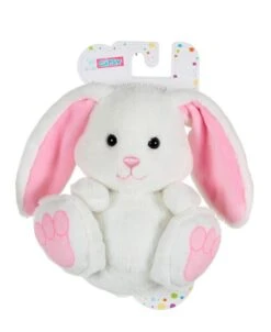 Gipsy Lapin Empreinte Peluche Blanc Rose