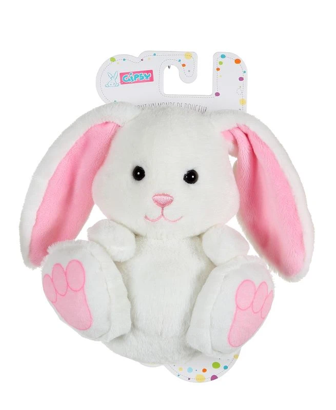Gipsy Lapin Empreinte Peluche Blanc Rose 3 Gipsy Lapin Empreinte Peluche Blanc Rose