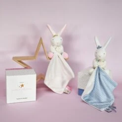 Doudou Et Compagnie - Lapin étoile Rose - Doudou Mouchoir Rose Blanc -Jouets En Peluche Boutique lapin20etoile20rose2020mouchoir20rose20blanc 2