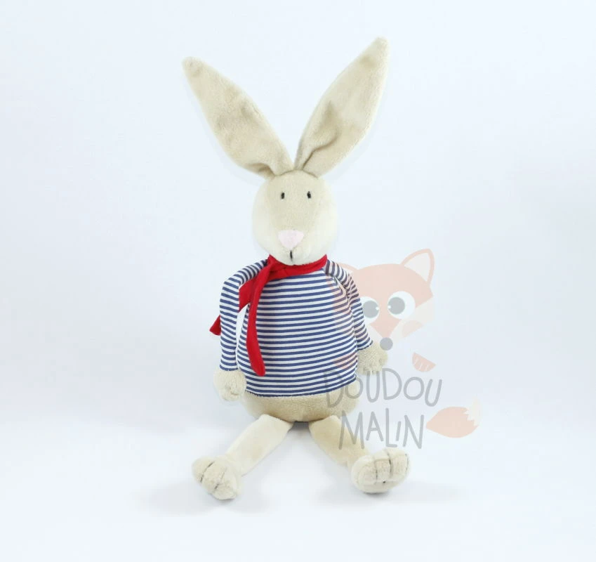Bout'chou Doudou Lapin Marinière Bleu Rouge Beige 3 Bout'chou Doudou Lapin Marinière Bleu Rouge Beige