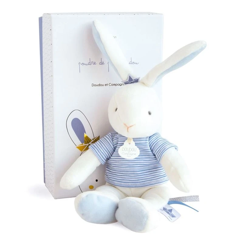 Doudou Et Compagnie - Lapin Matelot Bleu - Peluche Blanc Bleu 25 Cm 4 Doudou Et Compagnie - Lapin Matelot Bleu - Peluche Blanc Bleu 25 Cm – Image 2