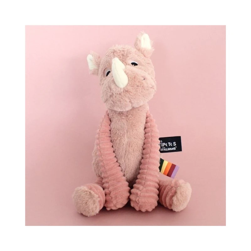 Les Déglingos - Les Ptipotos - Grobisou Le Rhinocéros Rose - Peluche 30 Cm 3 Les Déglingos - Les Ptipotos - Grobisou Le Rhinocéros Rose - Peluche 30 Cm