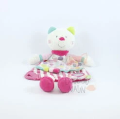Babysun Les Gourmandises Doudou Plat Chat Rose Beige