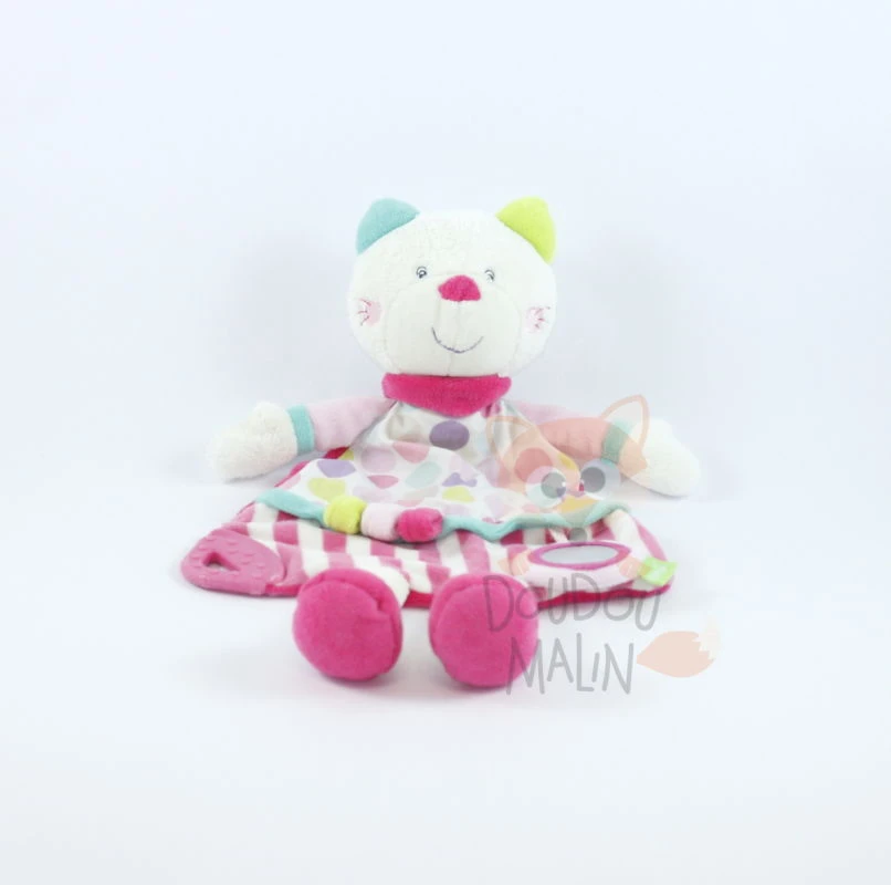 Babysun Les Gourmandises Doudou Plat Chat Rose Beige 3 Babysun Les Gourmandises Doudou Plat Chat Rose Beige