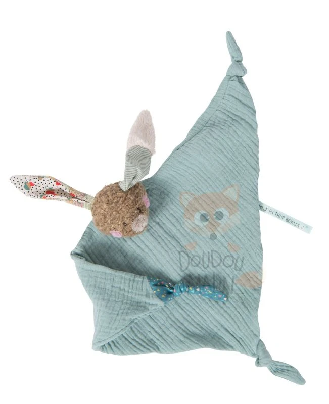 Moulin Roty Les Jolis Trop Beaux Doudou Lange Lapin Bleu 3 Moulin Roty Les Jolis Trop Beaux Doudou Lange Lapin Bleu