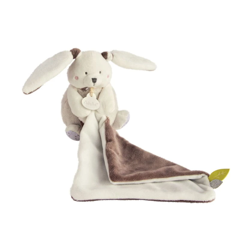 Baby'Nat - Les Layettes - Doudou Mouchoir Lapin Blanc Marron 30 Cm 3 Baby'Nat - Les Layettes - Doudou Mouchoir Lapin Blanc Marron 30 Cm