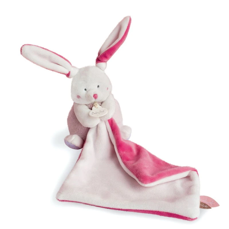 Baby'Nat - Les Layettes - Doudou Mouchoir Lapin Blanc Rose 30 Cm 3 Baby'Nat - Les Layettes - Doudou Mouchoir Lapin Blanc Rose 30 Cm