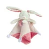 Baby'Nat - Les Layettes - Doudou Plat Lapin Blanc Rose 25 Cm -Jouets En Peluche Boutique les20layettes2020plat20lapin20blanc20rose202520cm