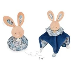 Doudou Et Compagnie - Les Petits Fûtés - Doudou Boule Lapin Bleu 25 Cm