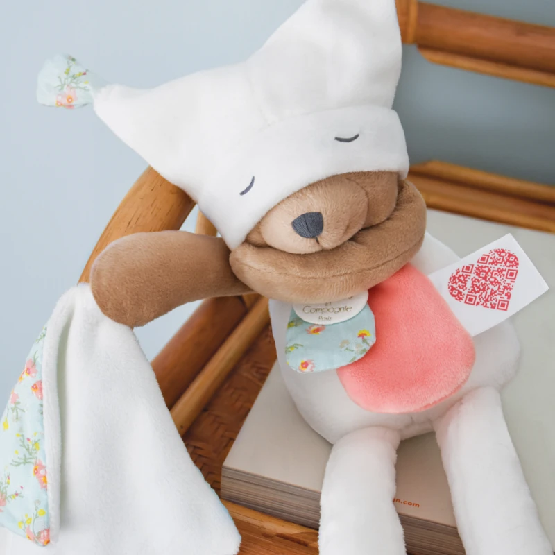 Doudou Et Compagnie - Les Petits Fûtés - Ours Pantin à Histoire Blanc 35 Cm 4 Doudou Et Compagnie - Les Petits Fûtés - Ours Pantin à Histoire Blanc 35 Cm – Image 2