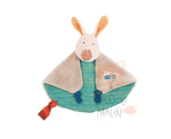 Moulin Roty Les Zig Et Zag Doudou Plat Zacky Le Chien Vert Gris