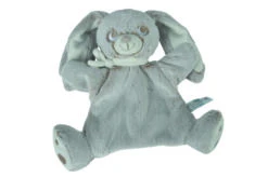Nicotoy Louis Doudou Marionnette Lapin Gris Blanc écharpe