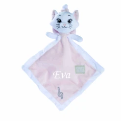 Disney - Marie Le Chat - Doudou Plat Blanc Rose 25 Cm