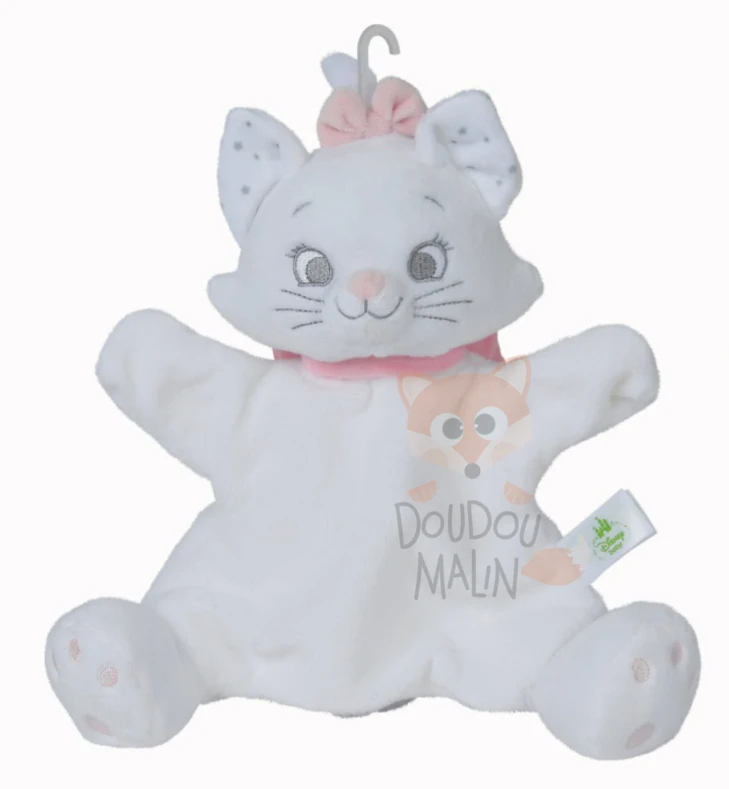 Disney Marie Le Chat Marionnette Blanc Rose 3 Disney Marie Le Chat Marionnette Blanc Rose