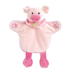 Baby'Nat - Marionnette Ferme Cochon Rose 25 Cm