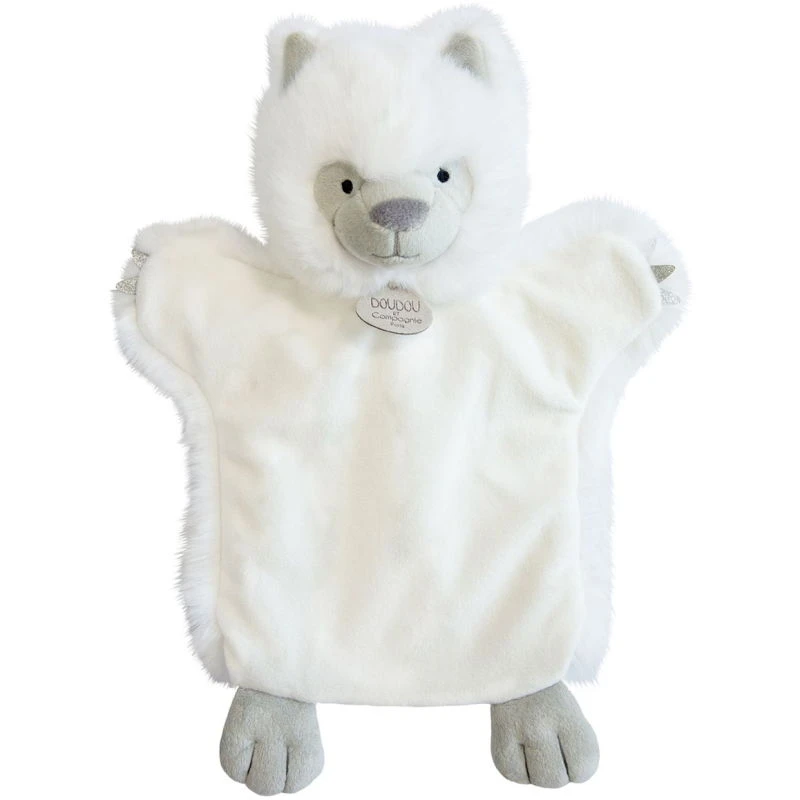Doudou Et Compagnie - Marionnette Loup Blanc 25 Cm 3 Doudou Et Compagnie - Marionnette Loup Blanc 25 Cm